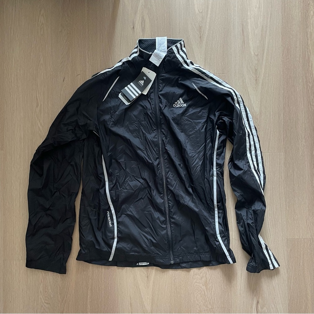 NWT adidas running climalite black jacket size S